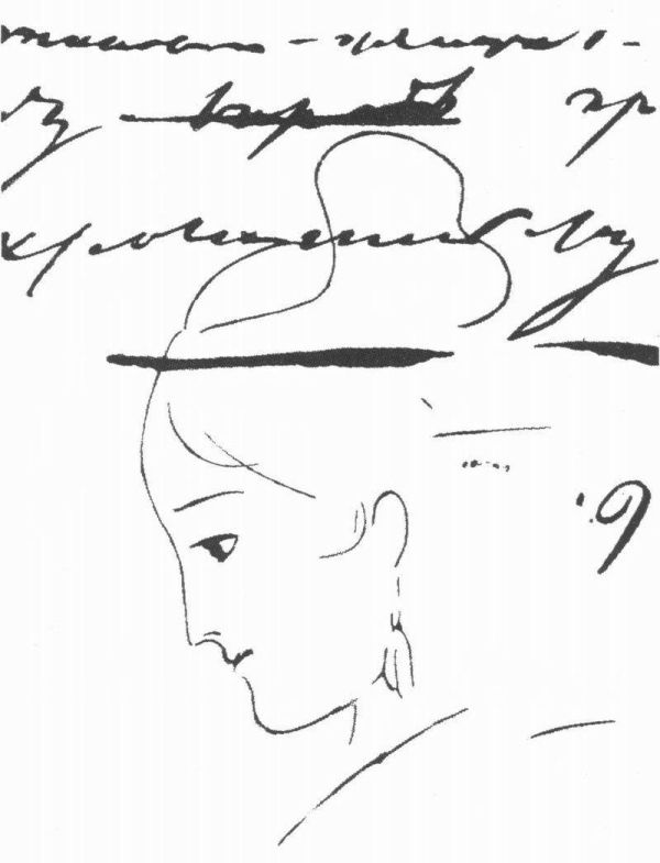 Анна Керн – внучка Марка Полторацкого, рисунок Александра Пушкина