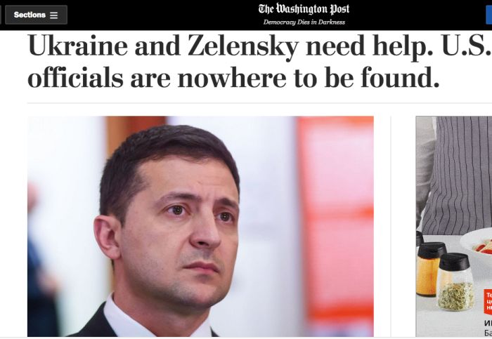 Ukraine and Zelensky need help. U.S. officials are nowhere to be found