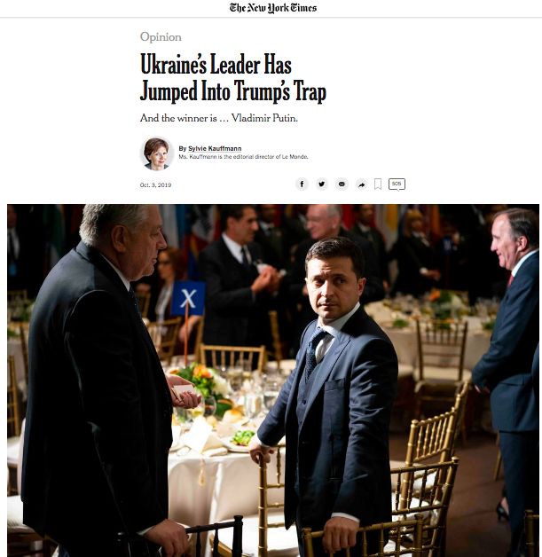 Ukraine’s Leader Has Jumped Into Trump’s Trap
