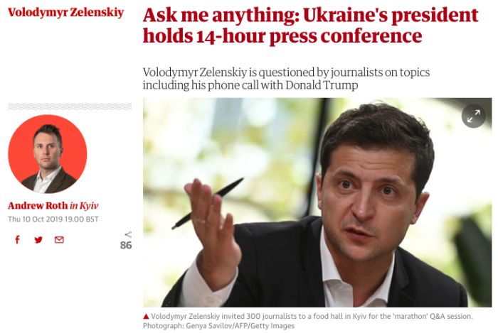Ask me anything: Ukraine's president holds 14-hour press conference