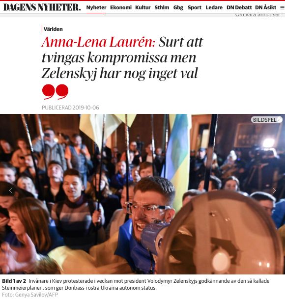 Anna-Lena Laurén: Surt att tvingas kompromissa men Zelenskyj har nog inget val