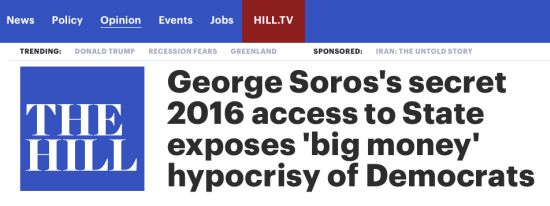 George Soros's secret 2016 access to State exposes 'big money' hypocrisy of Democrats