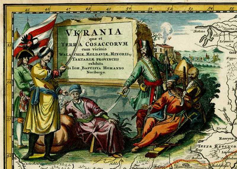 Картуш с карты Иоганна Батиста Гомана 1712 года