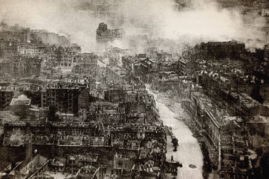 Сгоревший Крещатик, сентябрь 1941 года