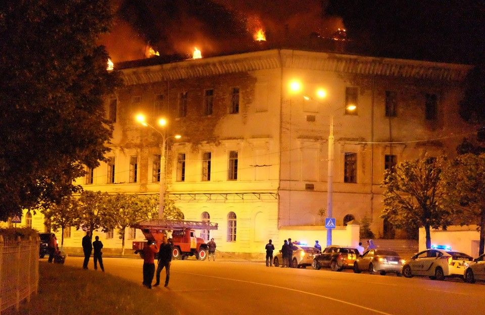 Очередной пожар Кадетского корпуса, май 2017 года.