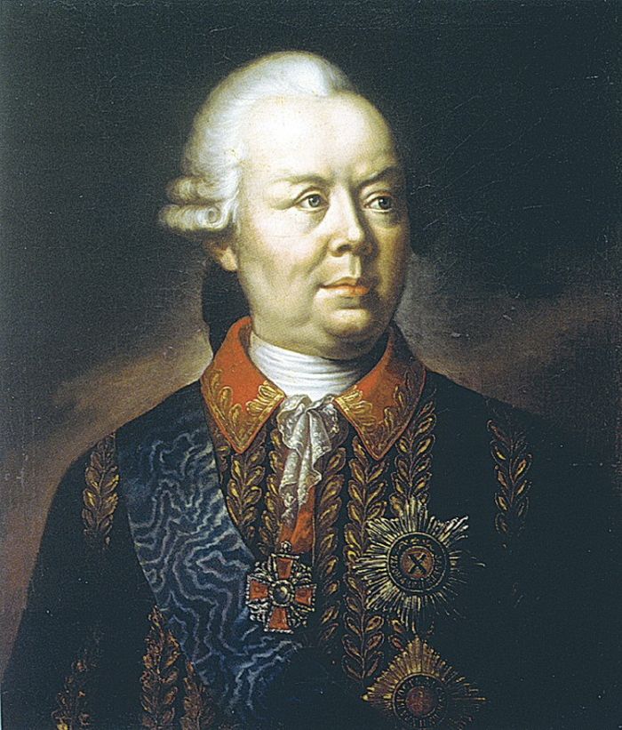 Граф П.А. Румянцев, победитель в войне с турками 1768-1774 гг., первый кавалер ордена Святого Георгия I степени Неизвестный художник, конец XVIII в. 