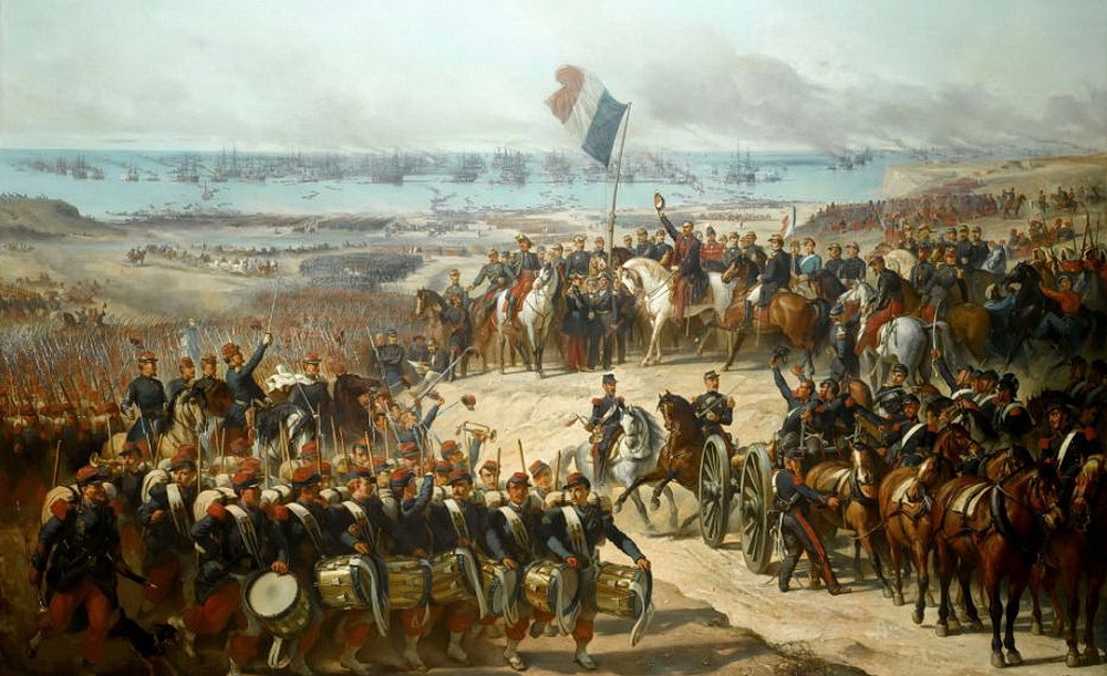 Высадка французской армии в Евпатории, 14 сентября 1854 года. Художник Феликс-Жозеф Байя