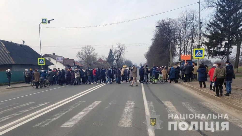 Перекрытие трассы в Черновцах