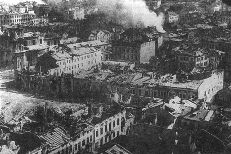 Панорама Тернополя в 1944 году