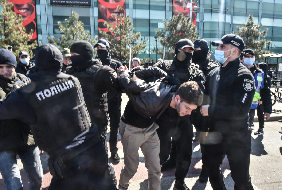 Разгон тарифного протеста в Одессе