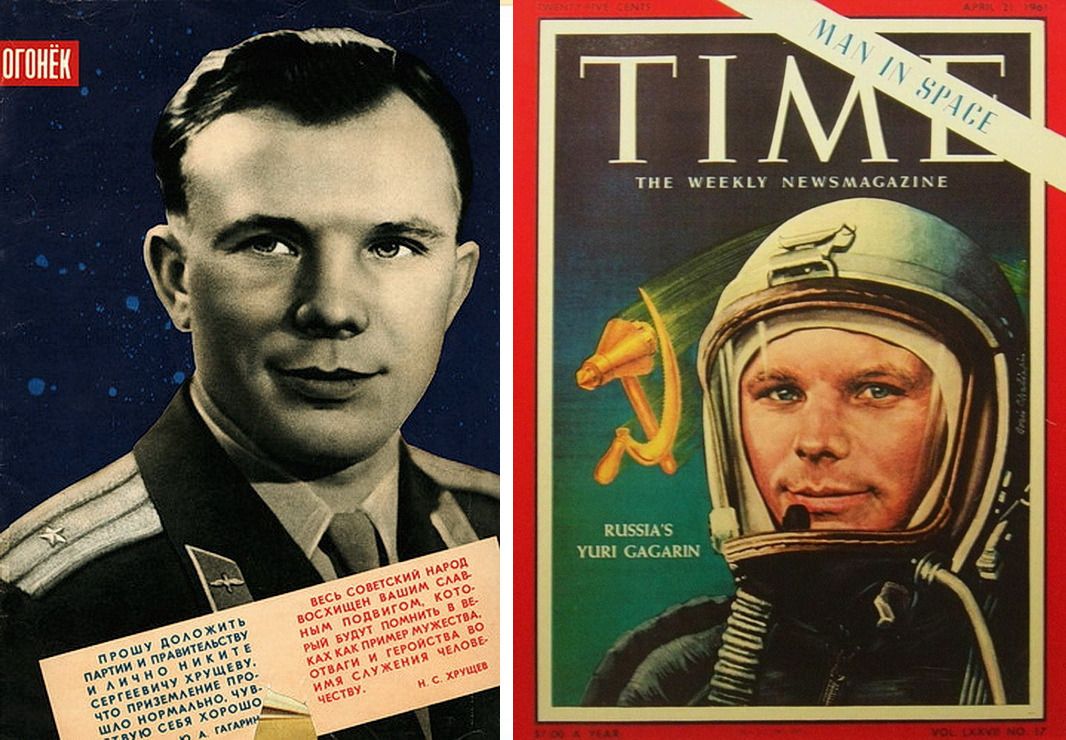 Самые популярные журналы мира вышли спецвыпусками с рассказом о полёте Юрия Гагарина и его портретами на обложках