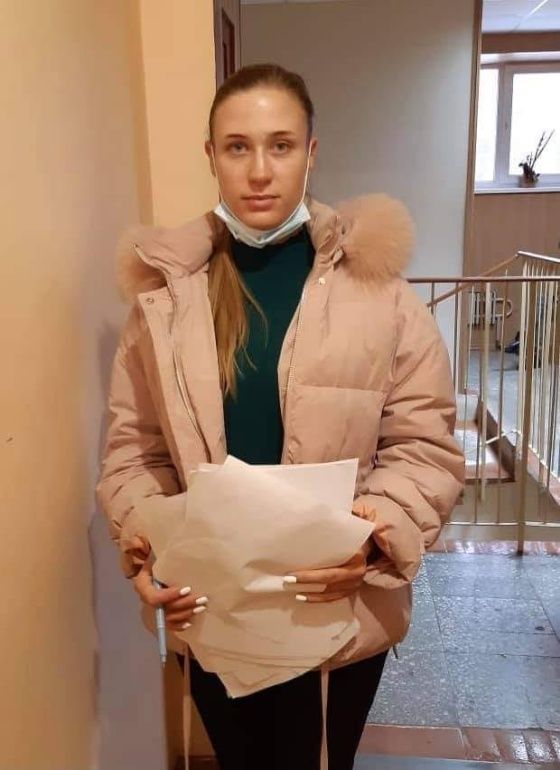 Одесситка Виктория Даскалица на допросе в Харьковском СБУ