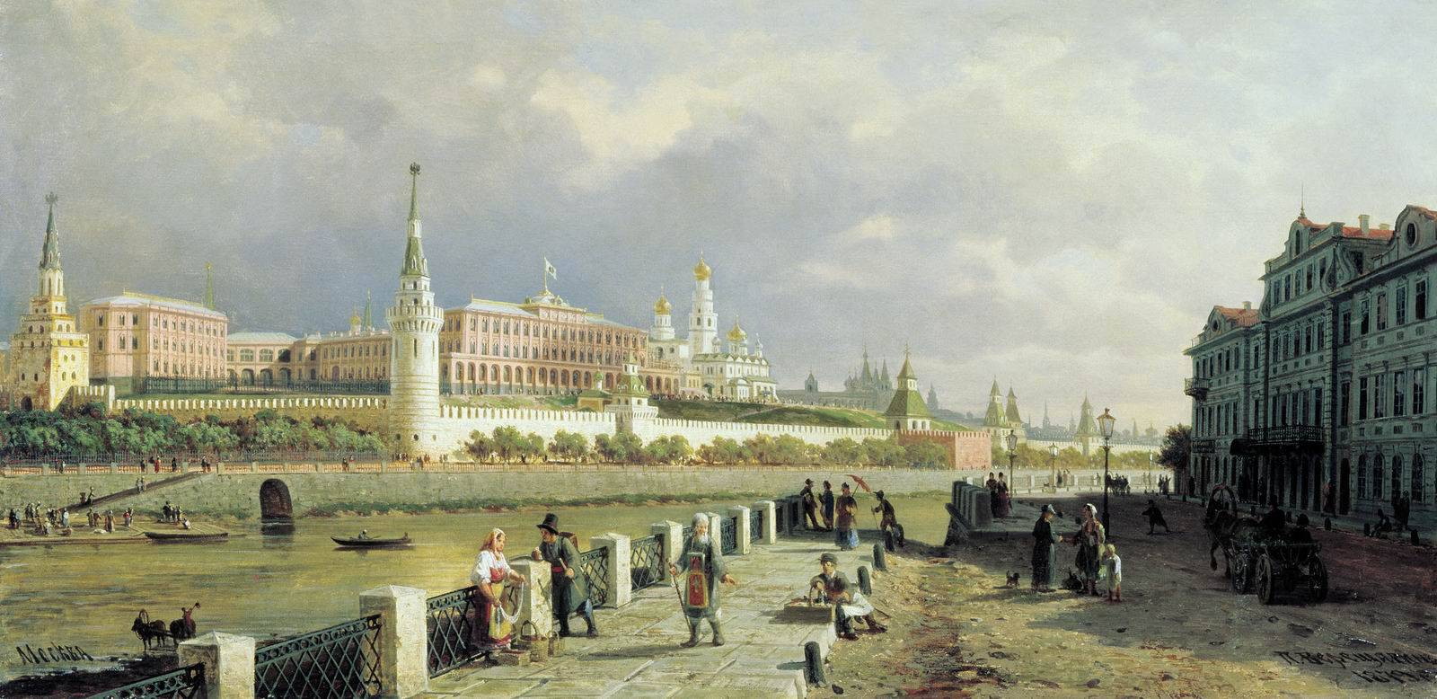 Вид Московского Кремля на картине П.П. Верещагина. 1879 год