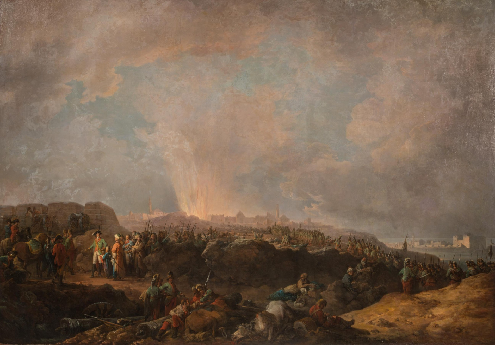 Потёмкин при осаде Очакова на картине Ф.Казановы «Взятие Очакова» 