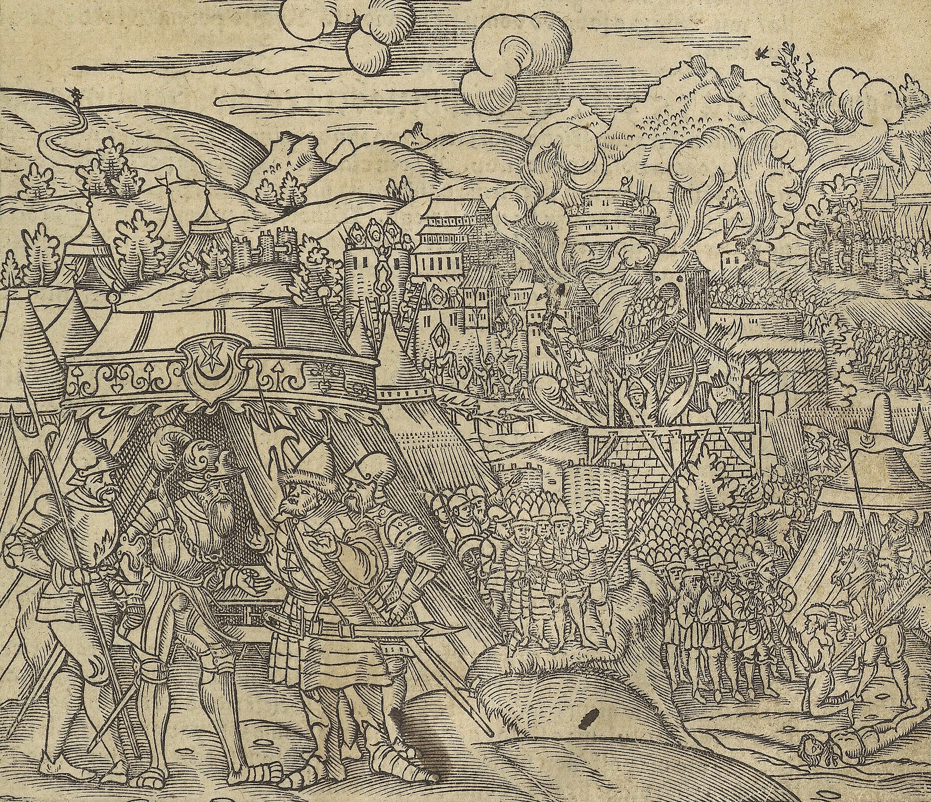 Осада Стародуба 1535 года. Гравюра 1564 года Марцина Бельского