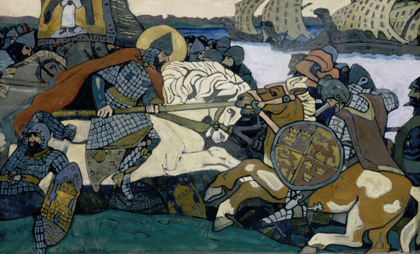 Битва на Неве на картине Н.К.Рериха