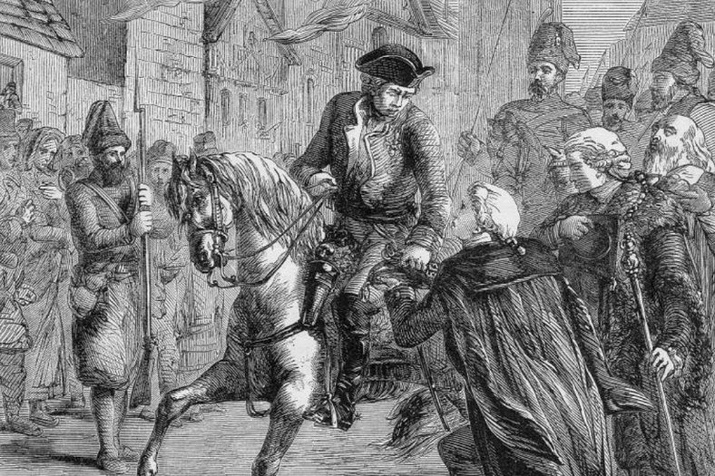 Гравюра 1878 года, изображающая вступление Суворова в Варшаву