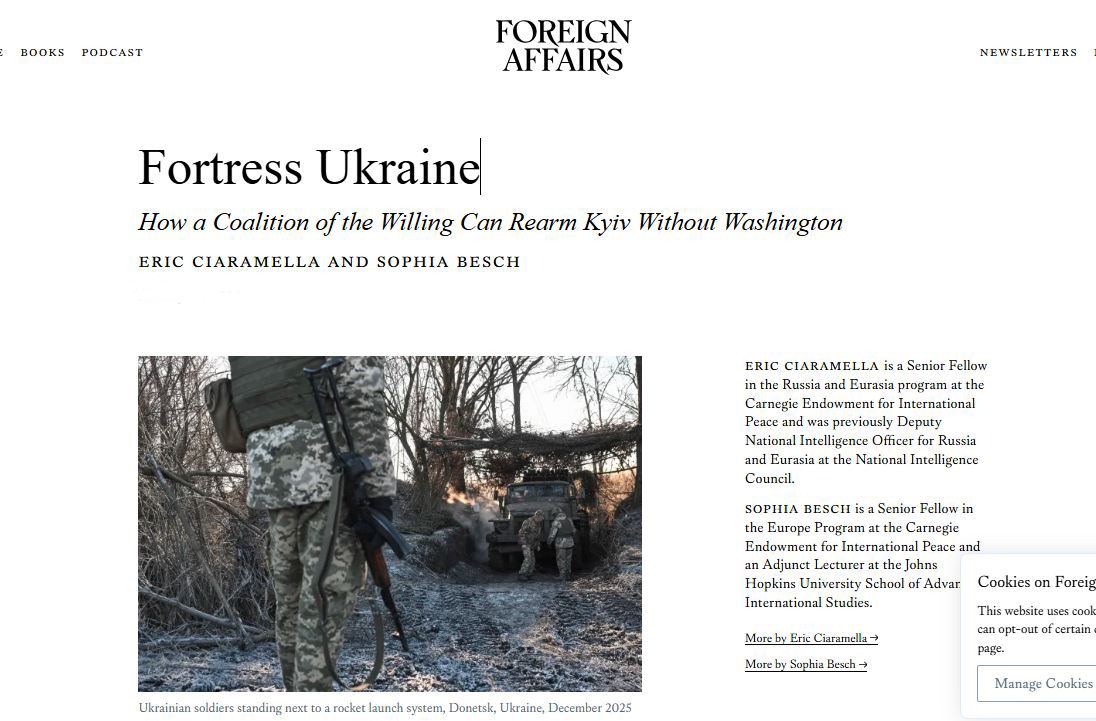 Foreign Affairs: «Гарантии безопасности могут предоставить только США»