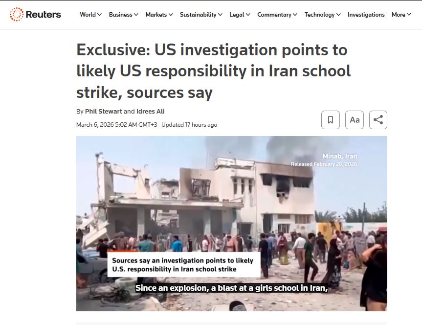 Есть вероятность, что ответственность за удар по иранской школе несут США