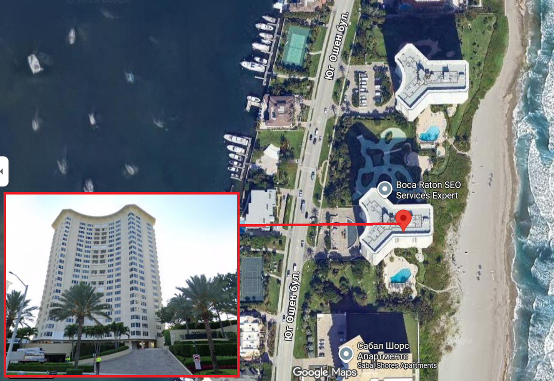 Арендованная квартира в США площадью 137,4 кв. м. Ocean Blvd, Boca Raton, FL