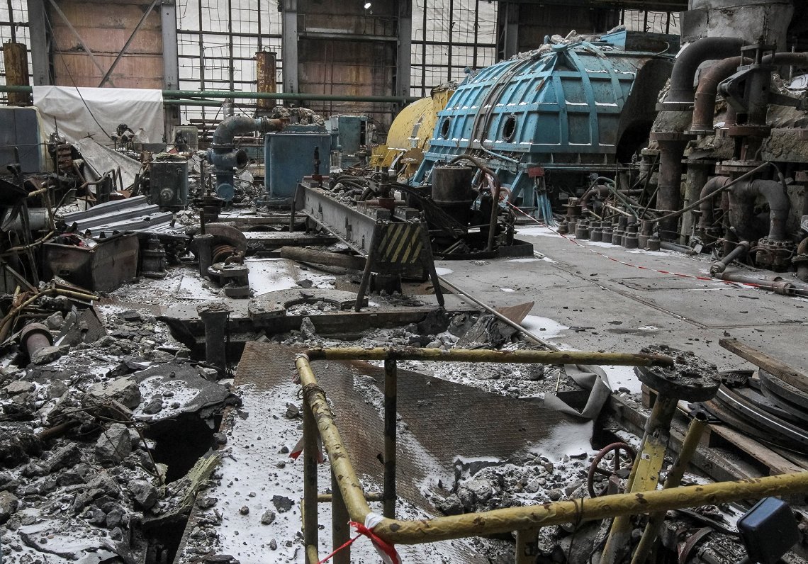 Состояние одной из ТЭЦ на Украине.