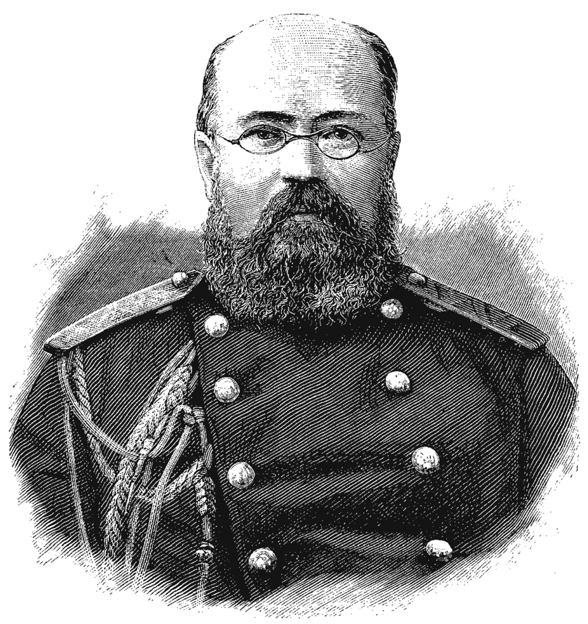 Генерал Александр Виссарионович Комаров. Изображение в журнале «Наша Нива». 1885 год.