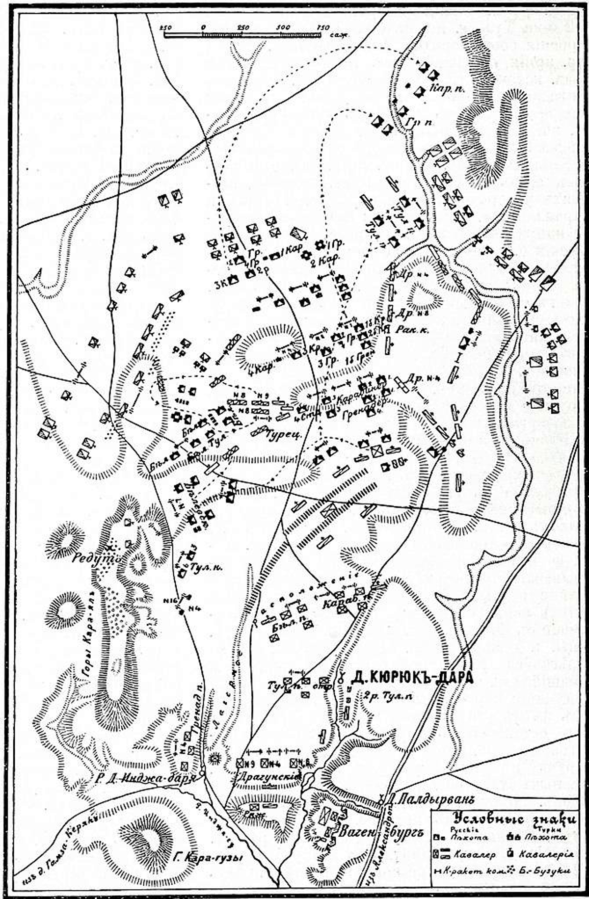 Карта-схема к статье «Кюрюк-Дара». Военная энциклопедия Сытина. Санкт-Петербург, 1911-1915 гг.