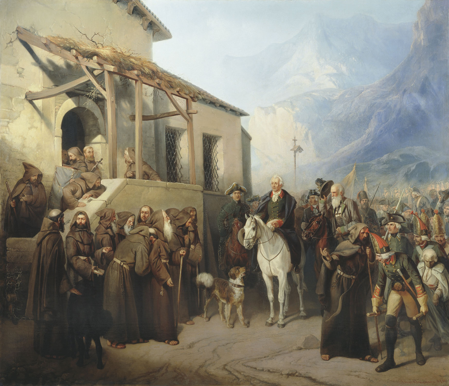«Фельдмаршал Суворов на вершине Сен-Готарда 13 сентября 1799 года», А. Шарлемань