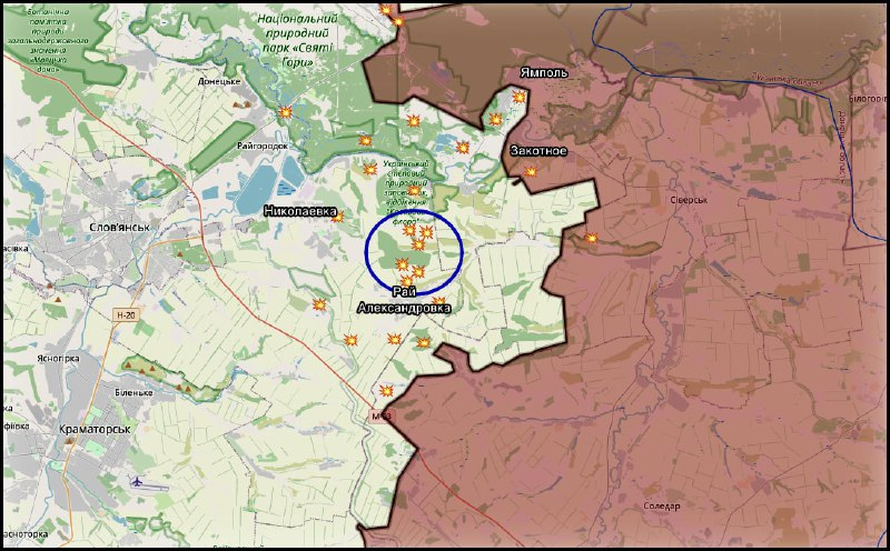 Карта СВО 16 марта 2026 года. Славянское направление.