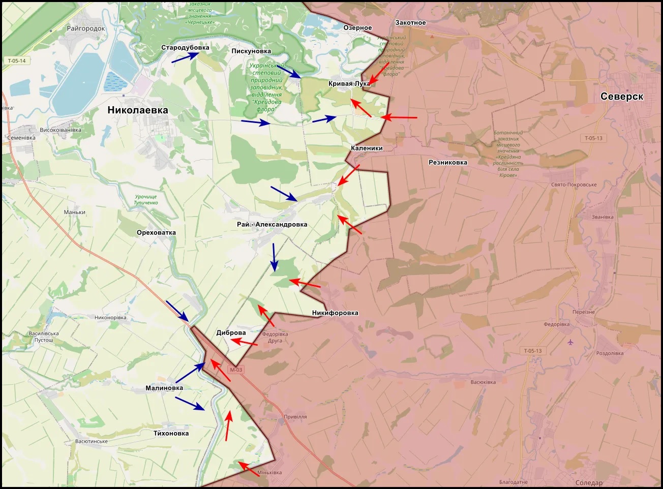Карта СВО 8 мая 2026 года. Славянское направление.