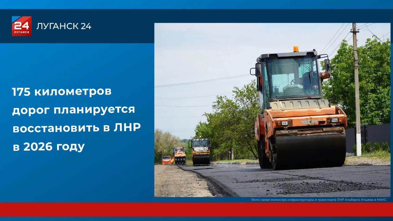 Регионы-шефы ремонтируют дороги в ЛНР