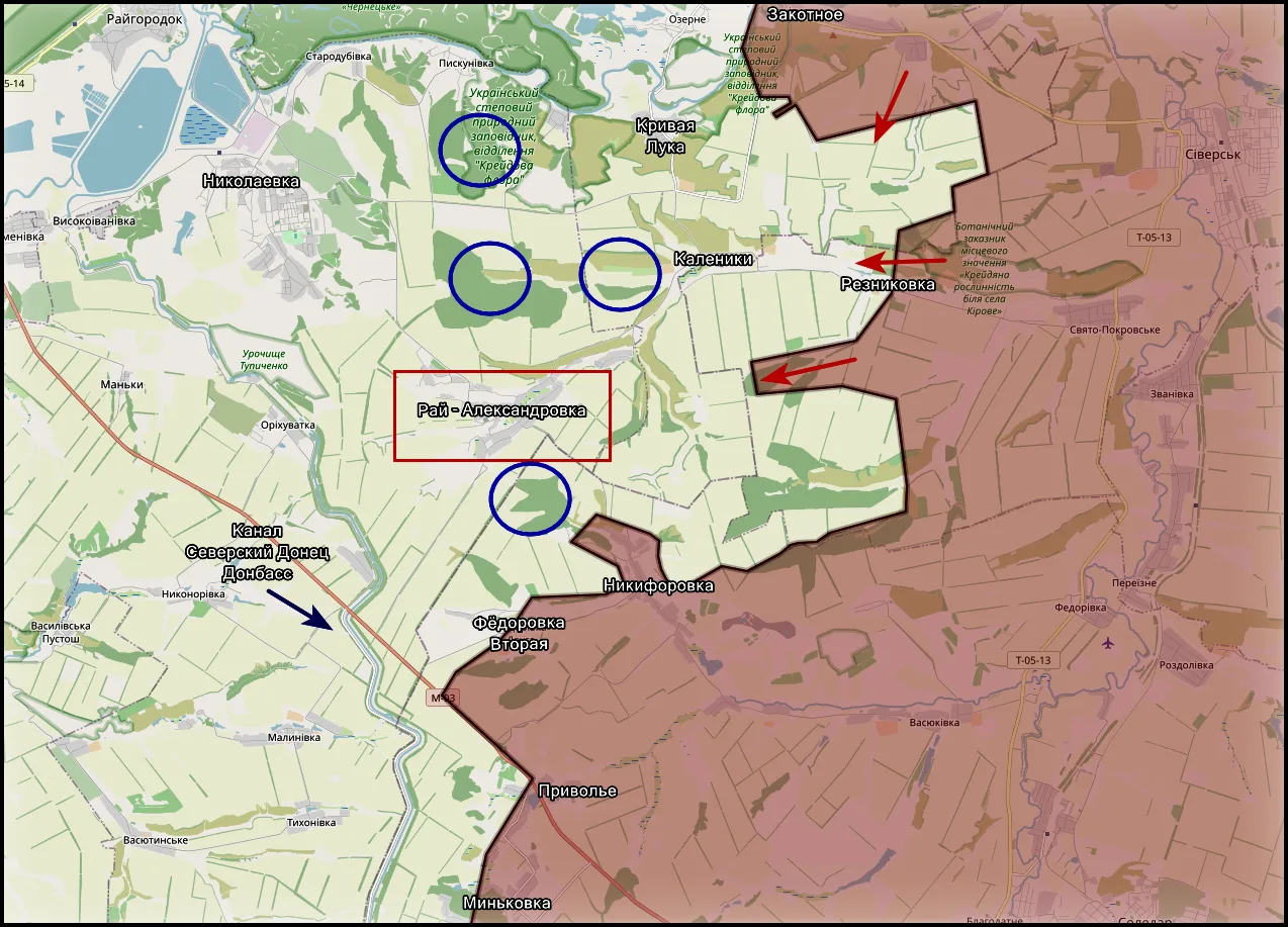 Карта СВО 18 марта 2026 года. Славянское направление.