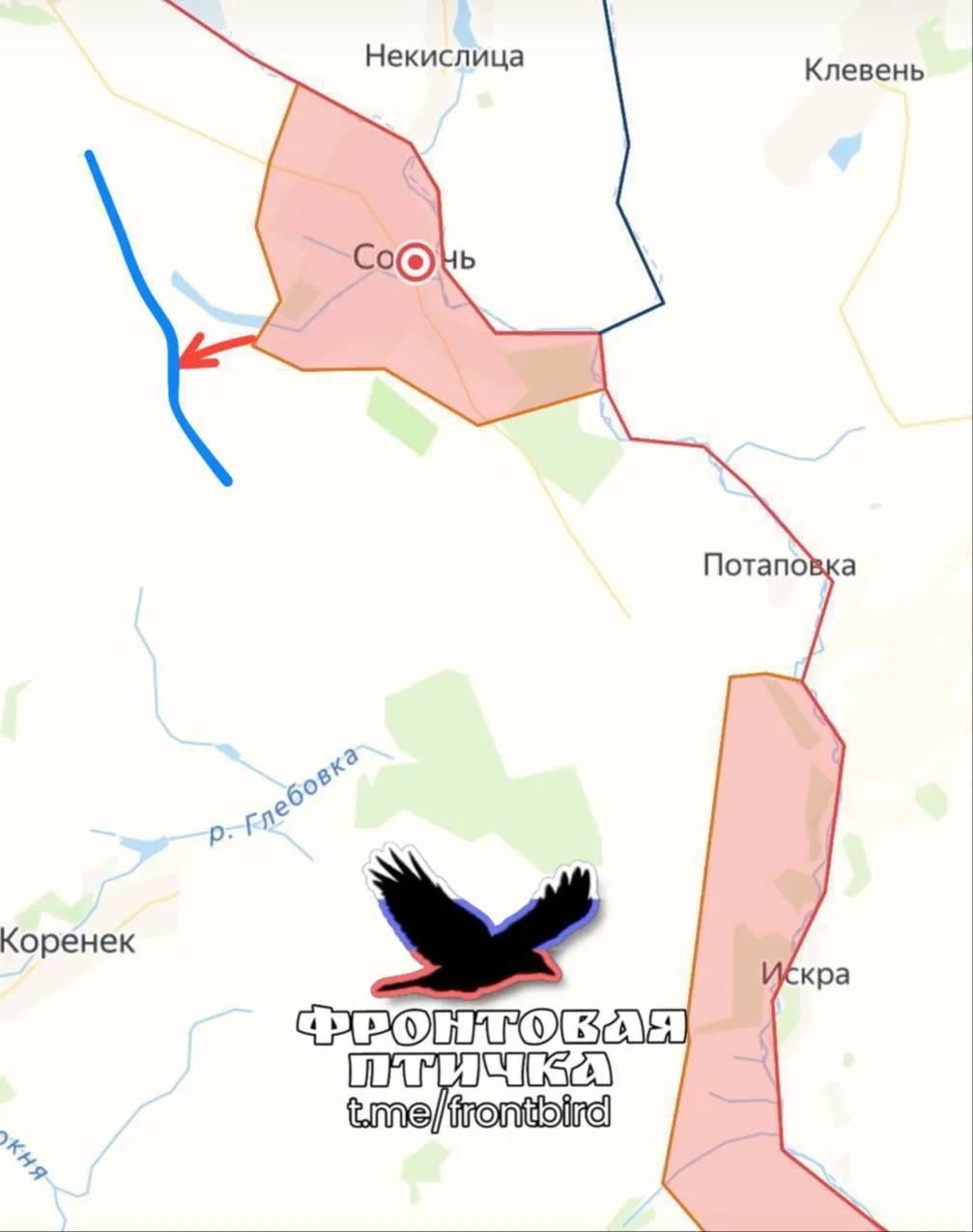 Карта продвижения группировки «Север», 29 марта 2026 г.