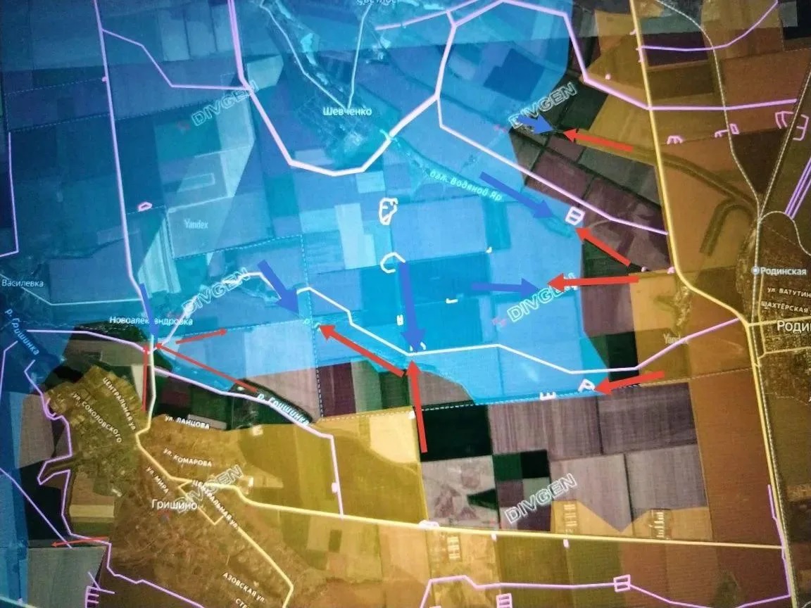 Карта СВО 20 марта 2026 года. Константиновское направление.