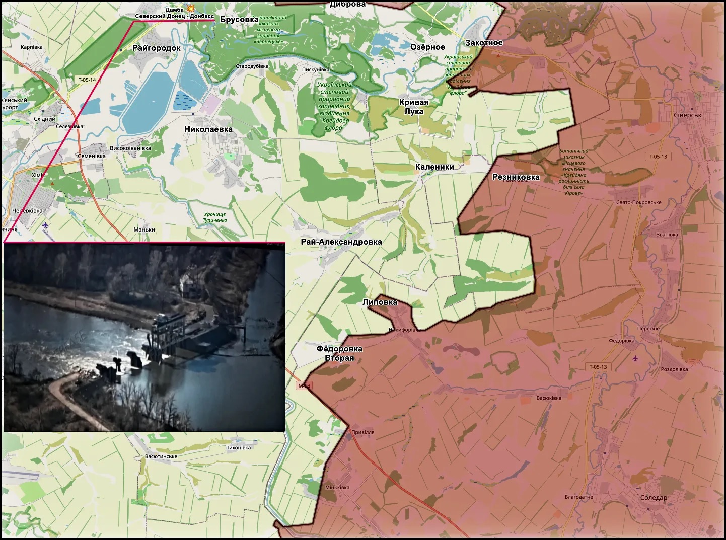Карта СВО 24 марта 2026 года. Славянское направление.