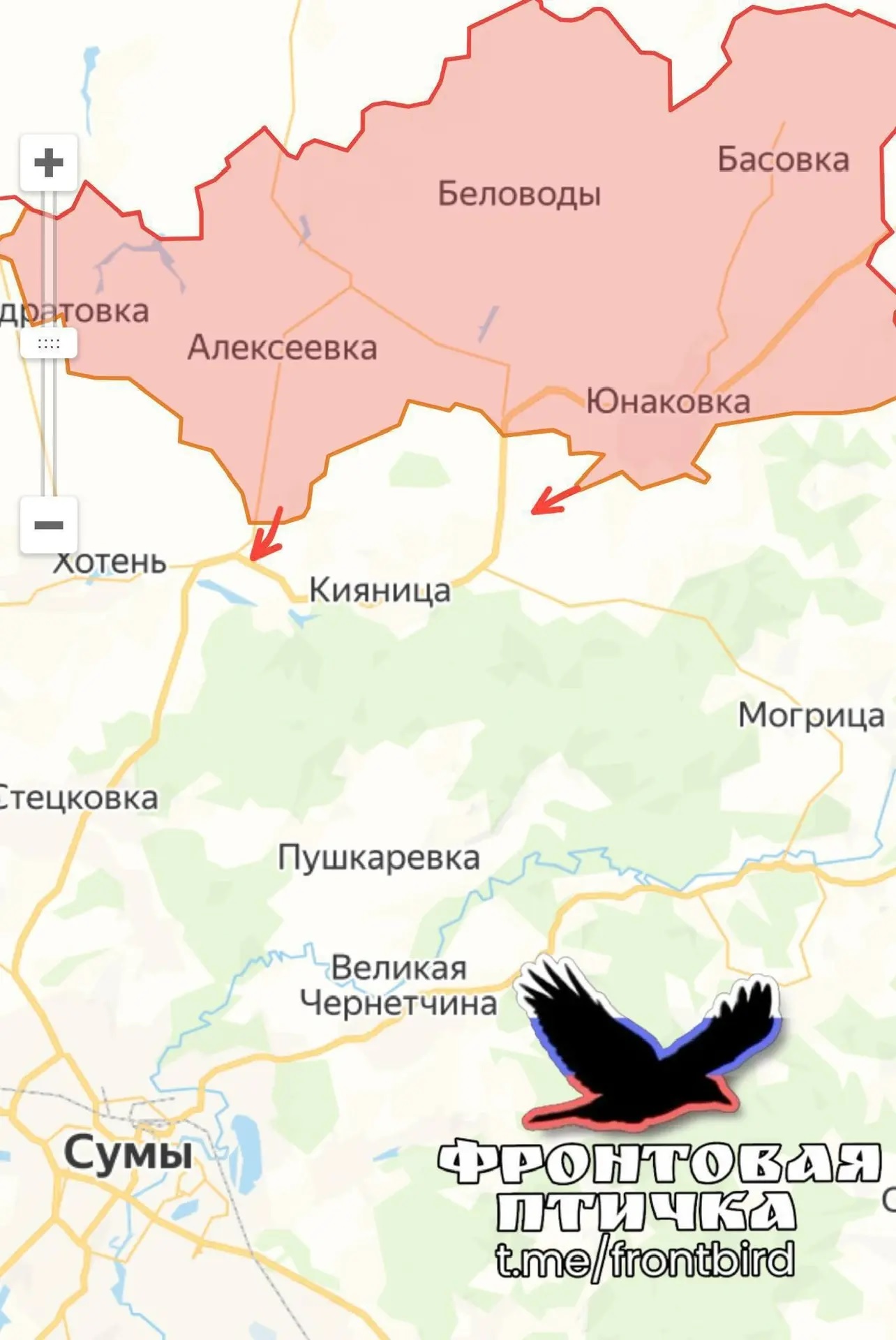 Карта продвижения группировки «Север», 19 апреля 2026 г.