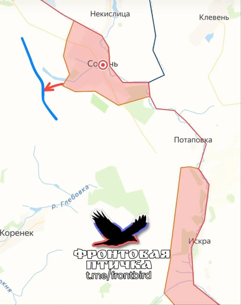 Карта продвижения группировки «Север», 25 марта 2026 г.