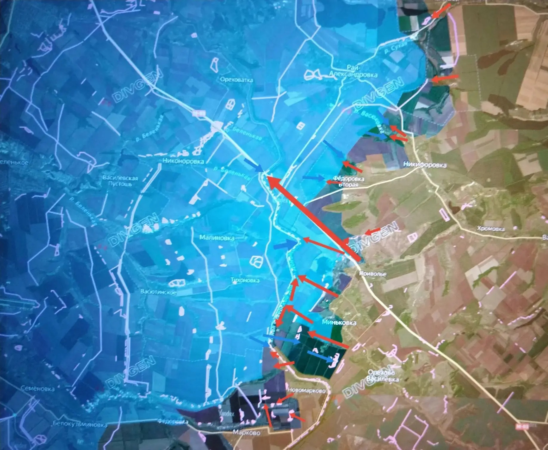 Карта СВО 17 апреля 2026 года. Краматорское направление.