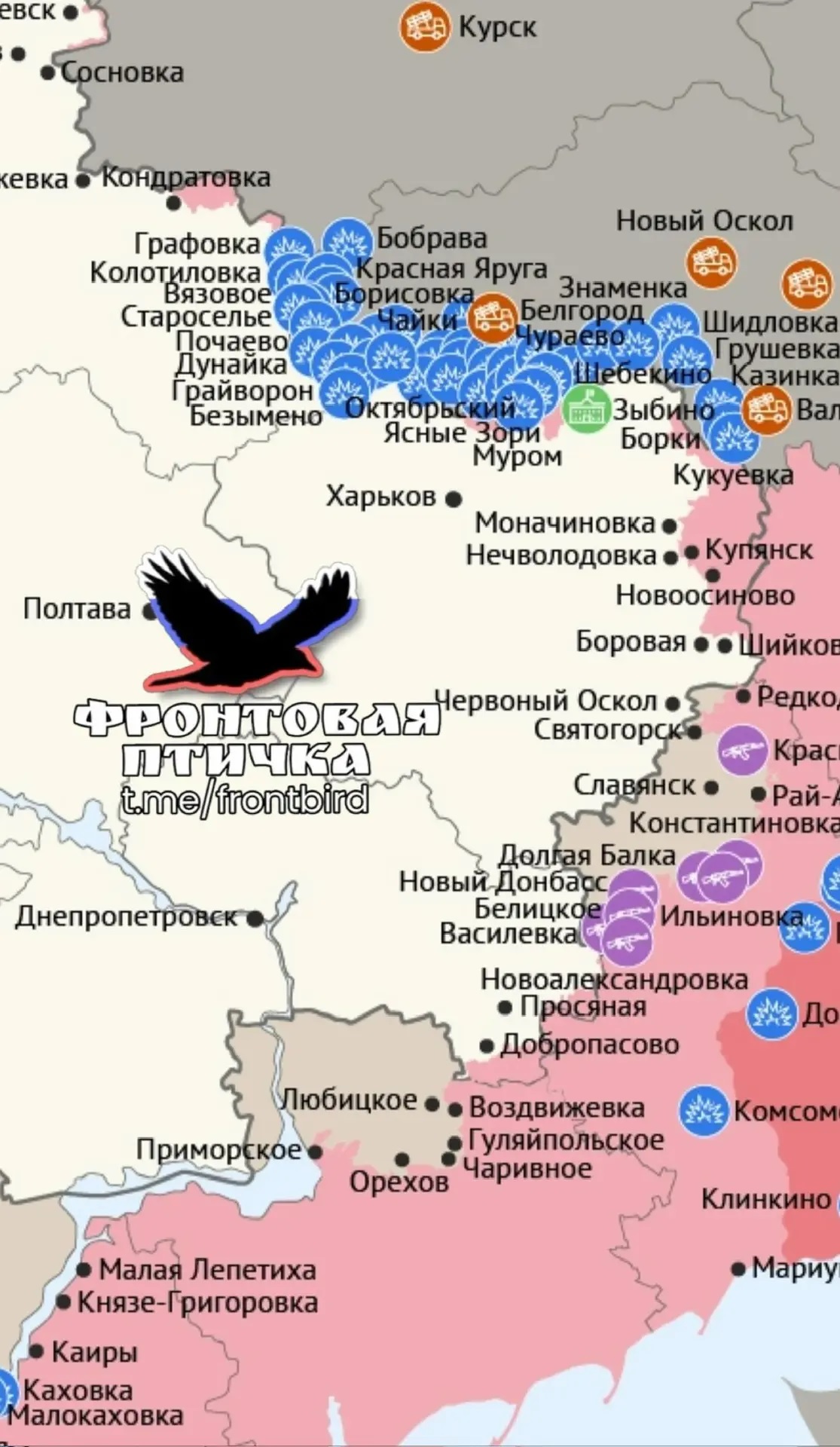 Карта продвижения группировки «Север», 18 апреля 2026 г.