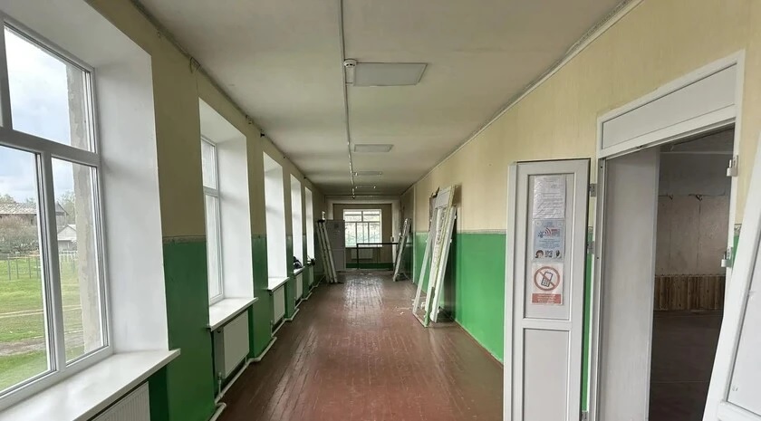 Шеф-регион Воронежская область начала капитальный ремонт в школе Белокуракино