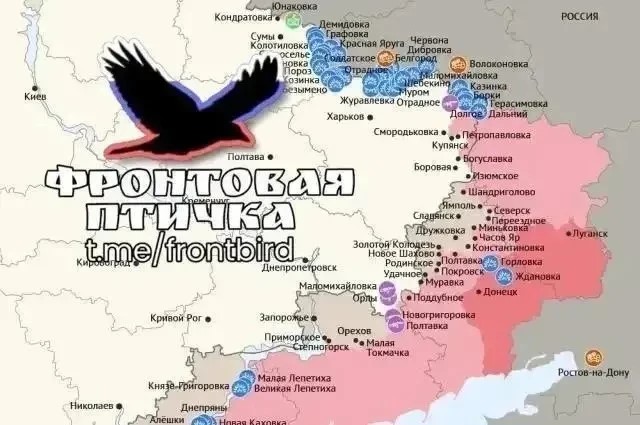 Карта СВО 13 июля 2026 года. Харьковское направление.