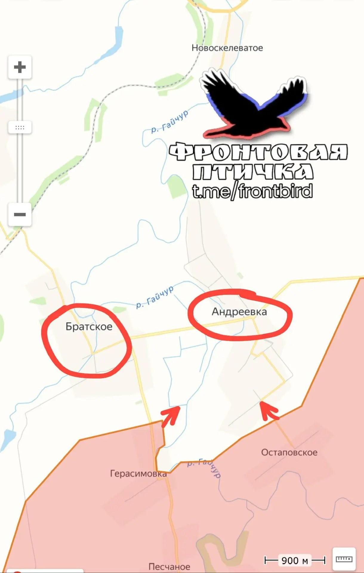 Карта СВО 4 мая 2026 года. Днепропетровское направление.
