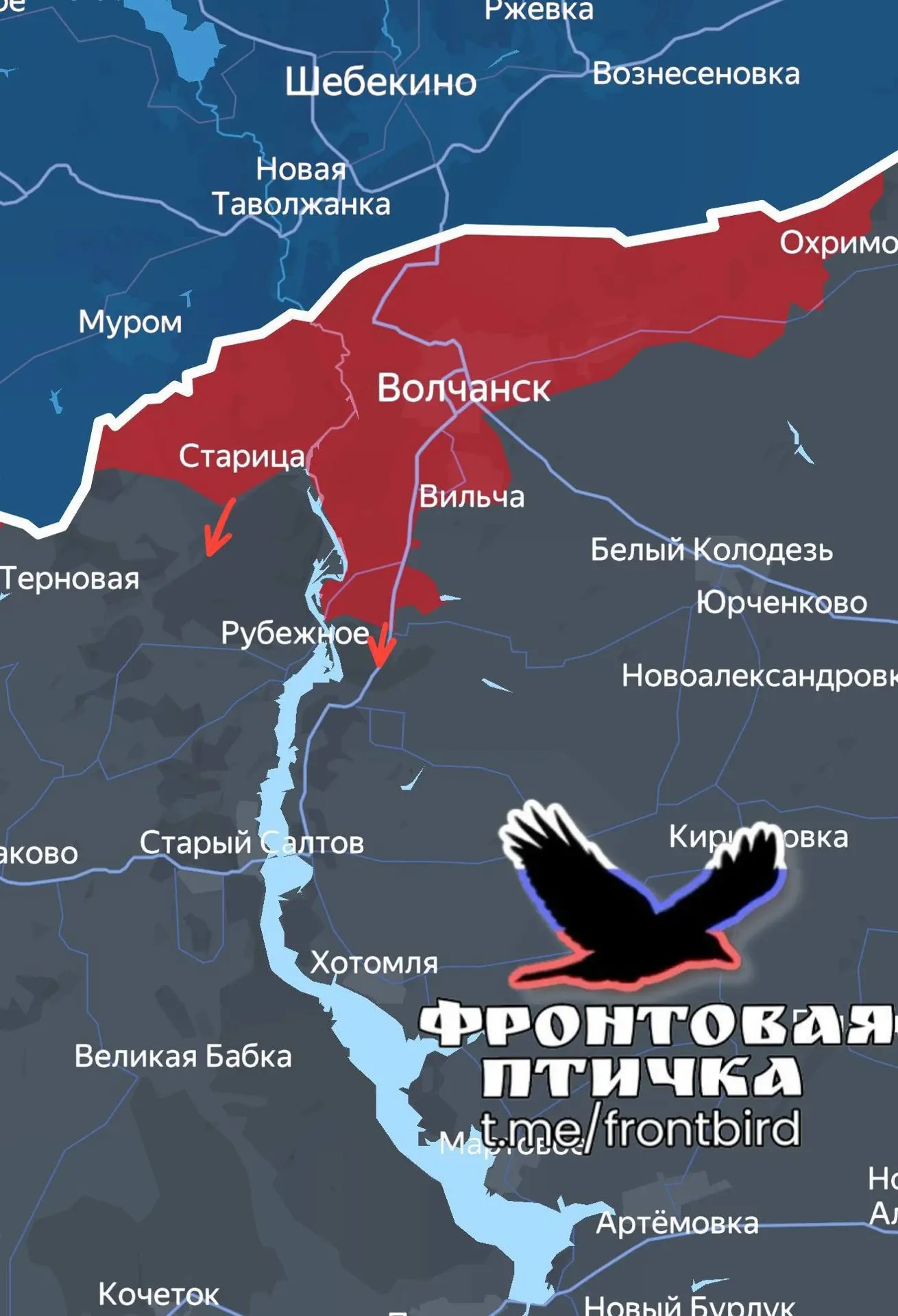 Карта СВО 24 июня 2026 года. Харьковская область.