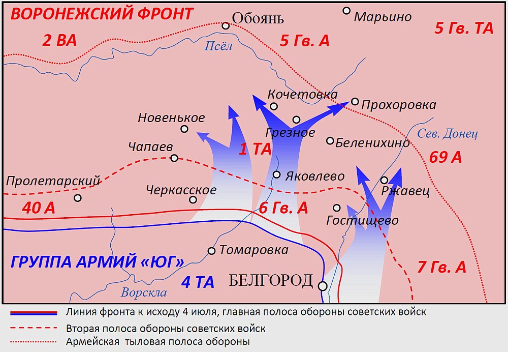 Контрмеры командования РККА против немецкого наступления на Обоянском направлении