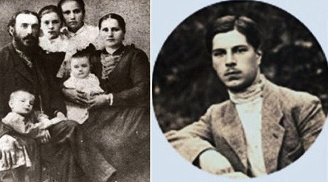 Семья Медведевых ещё до рождения Дмитрия, в 1886-1887 годах, и он сам в 1918 году.