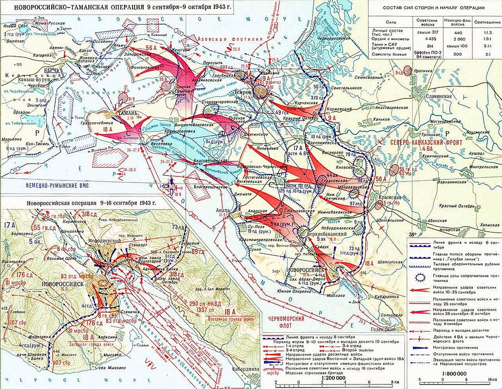 Новороссийско-Таманская операция 9 сентября-9 октября 1943 г. 