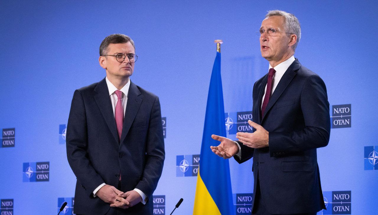 Генсек НАТО и глава МИД Украины Дмитрий Кулеба 29.11.2023