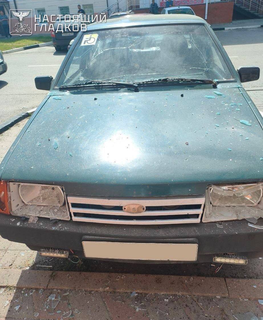 Последствия детонации дрона в Грайвороне Белгородской области. 