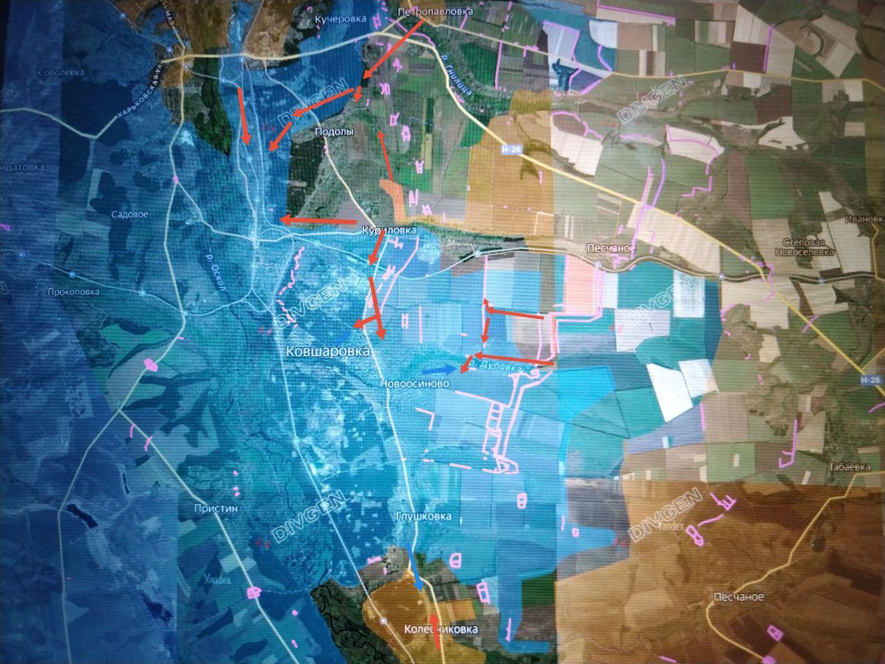 Карта СВО на Купянском направлении, 4 февраля 2026 г.