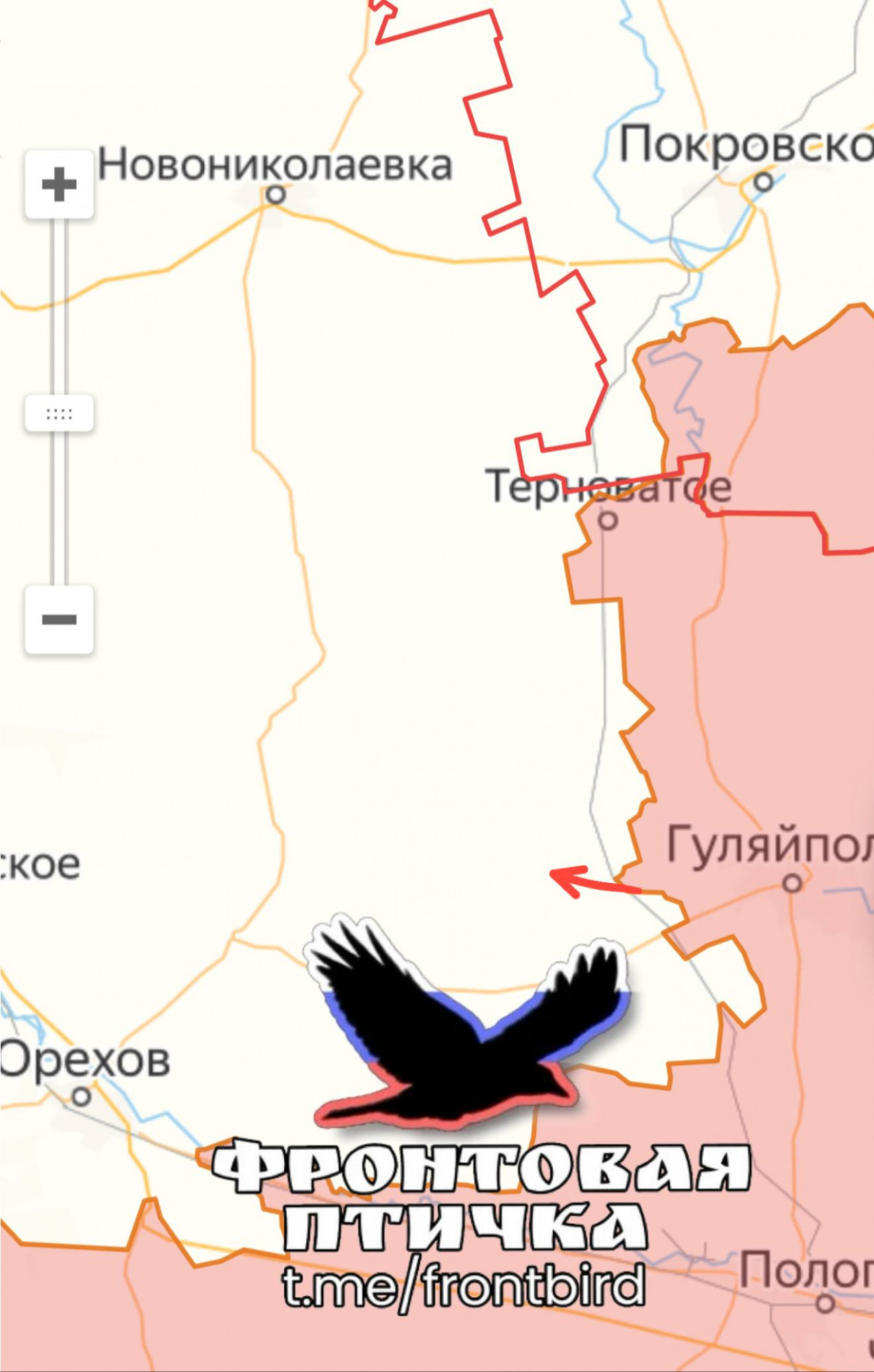 Карта СВО на Запорожском направлении, 7 февраля 2026 г.
